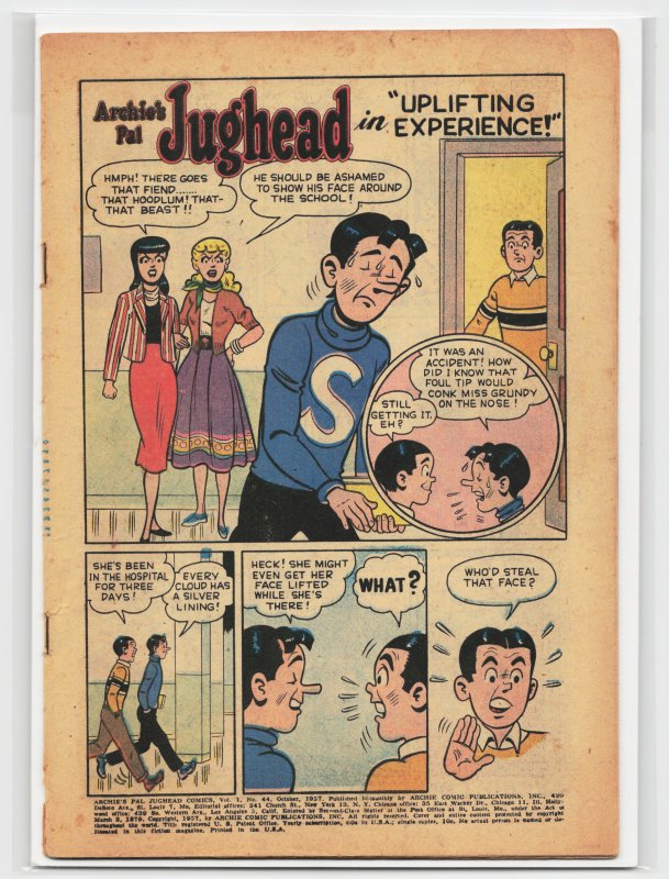 Archie's Pal Jughead #44 (1957) Jughead