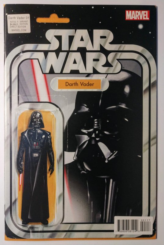 Darth Vader #1 (9.4, 2015) Christopher Action Figure Cover, 1ST APP OF BLACK ...