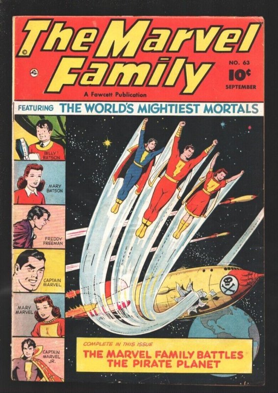 Marvel Family #63 1951-Fawcett-Mary Marvel-Captain Marvel-Captain Marvel JR-...