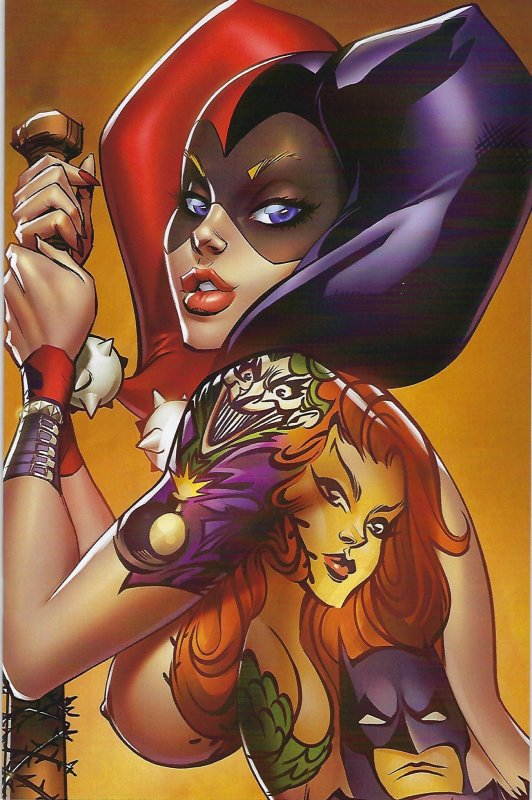 Power Hour Ale Garza Harley Quinn Close Up Cosplay Set of 2 Covers !!!  NM