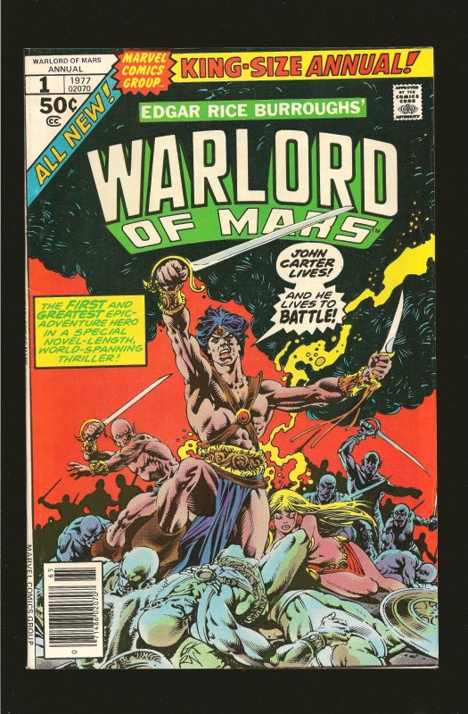 Marvel Comics Warlord of Mars Edgar Rice Burroughs Annual Vol 1 No 1 1977