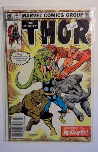 Thor #321 (1982) Marvel Comics 7.5 VF- Newsstand 1st Print Comic Book