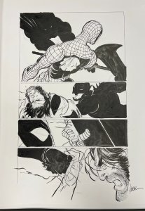 Kaare Andrews 17x24 Original Art Sketch Spider-Man/Wolverine #8 Page 15 F2