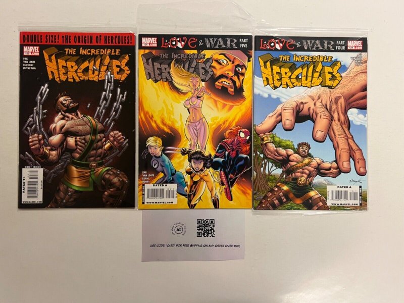 3 The Incredible Hercules Marvel Comic Books # 124 125 126 Spiderman 53 JS35
