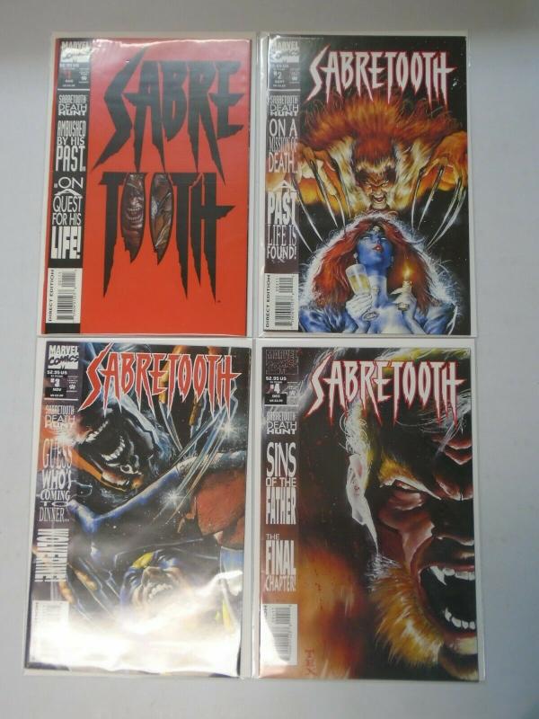 Sabretooth set #1-4 8.0/VF (1993 1st Series)