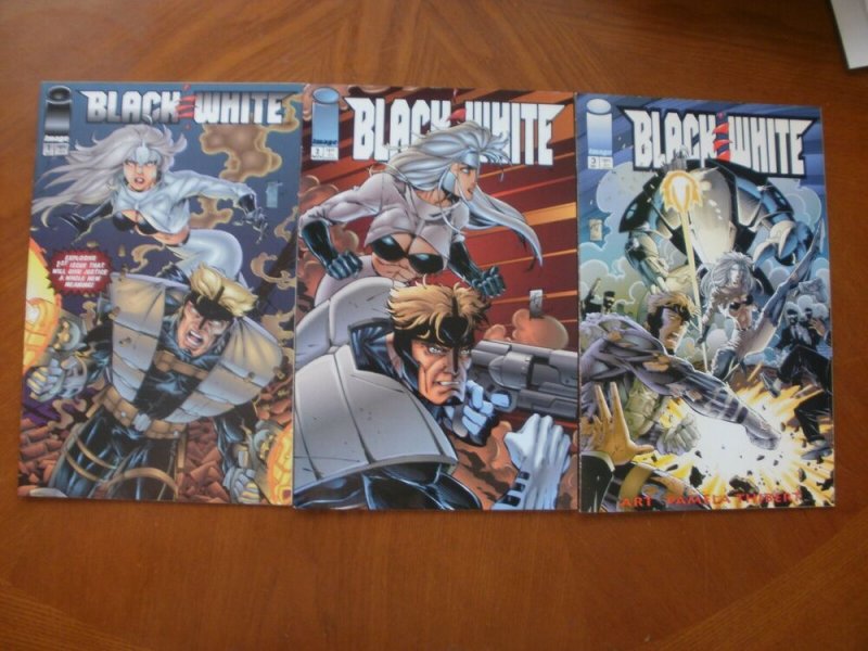 3 Image Comics BLACK & WHITE Comic #1 #2 #3 (1994) Thibert (Justice)