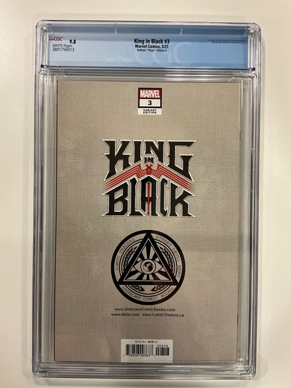 King In Black #3 Kirkham Cover B (2021) CGC 9.8