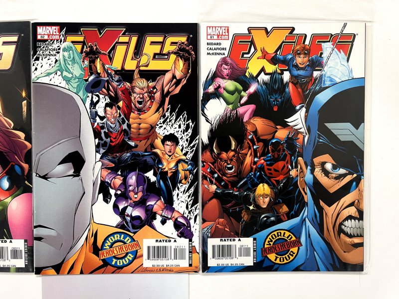 3 Exiles Marvel Comic Books # 81 82 83 Avengers Defenders Spiderman Thor 69 JS15