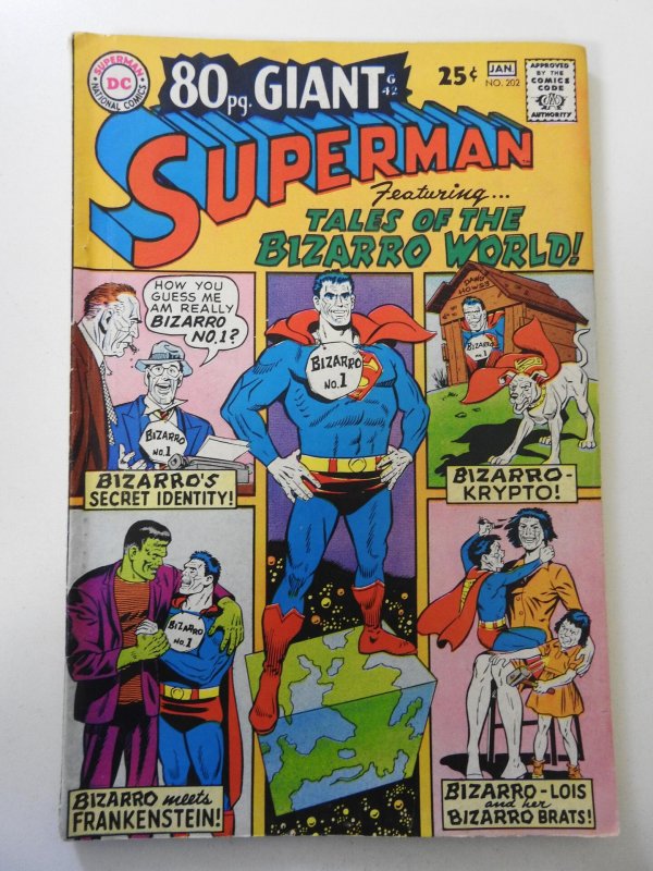 Superman #202 (1968) FN- Condition!