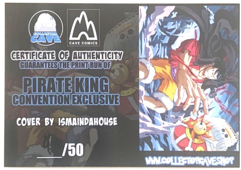 CAVE COMICS: PIRATE KING TERRIFICON EXCLUSIVE FOIL COVER W/NUMBERED COA NM.
