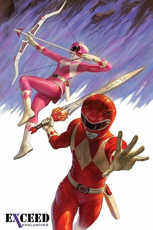 Mighty Morphin Power Rangers #2 Red/Pink Rangers Exceed Exc Jesse James Comics