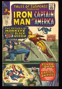 Tales Of Suspense #64 VG/FN 5.0 Hawkeye Black Widow!