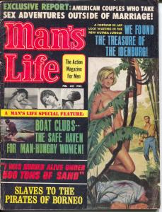 Man's Life 2/1967-spicy jungle girl-pulp thrills-war-crime-cheesecake-VG