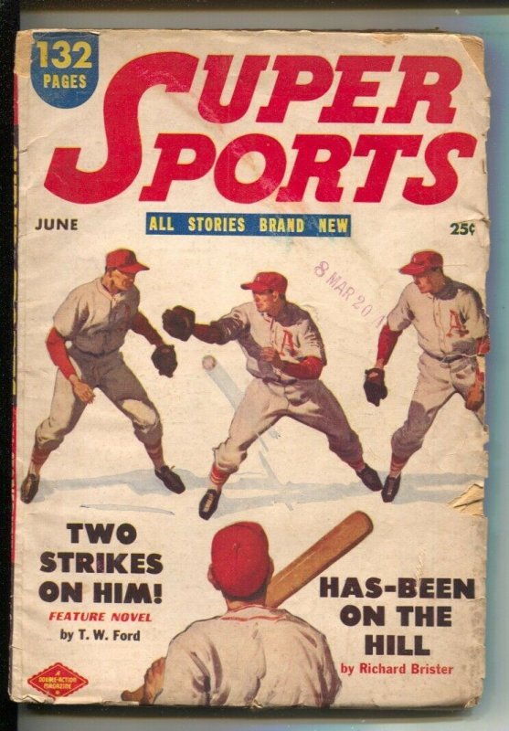 Super Sports 6/1951-Columbia-Baseball cover-Basketball-boxing-auto racing-hor...