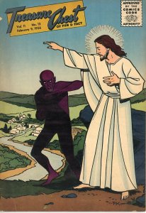 Treasure Chest 198  VG  1956  Satan Cover!