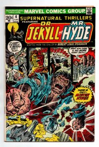 Supernatural Thrillers #4 - Dr. Jekyll & Mr. Hyde - horror - 1973 - VG