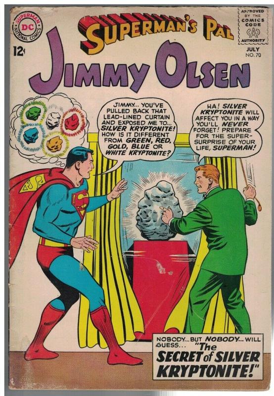 JIMMY OLSEN 70 GD-  July 1963 COMICS BOOK