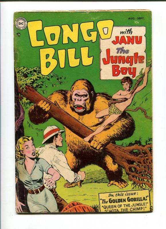 CONGO BILL #1-1954-JANU THE JUNGLE BOY-GOLDEN GORILLA-VG VG