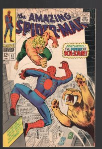 AMAZING SPIDER-MAN 57 F+ 6.5 1st MEETING WITH KA-ZAR  (LOUISIANA  COLLECTION