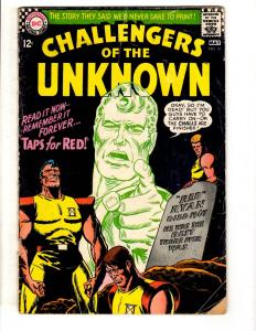 Challengers Of The Unknown # 55 VG- DC Silver Age Comic Book Red Ryan JL2
