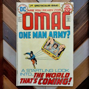 O.M.A.C. #1 VG/FN DC 1975 1st App/Origin OMAC, Brother Eye JACK KIRBY Story+Art