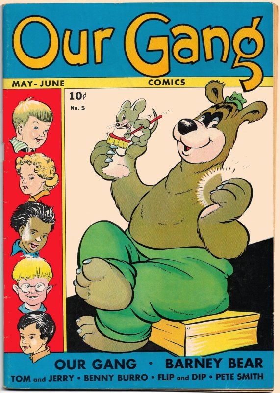 Gorgeous Copy! OUR GANG #5 (May1943) 8.0 VF  * 16 pgs of WALT KELLY + 2 Covers!