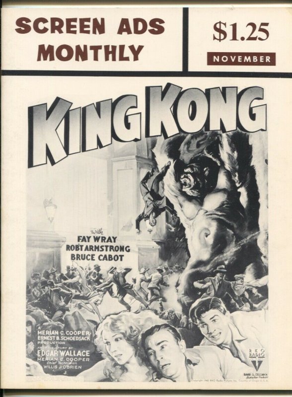 Screen Ads Monthly #2 1967-repros of vintage movie posters & ads-King Kong-FN- 