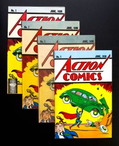 Action Comics #1 Reprint Starter Pack!! [KEYS] [Lot 4 bks] VF+/NM