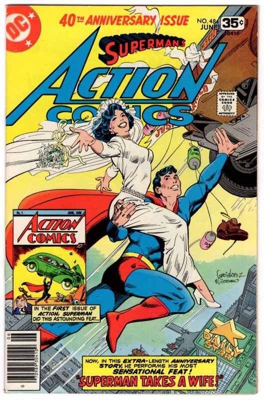 ACTION COMICS #484 (8.5-9.0) Superman Takes A Wife! Bronze Age DC