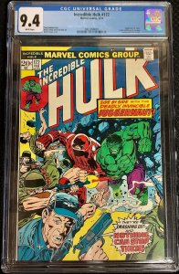 The Incredible Hulk #172 (1974) CGC 9.4