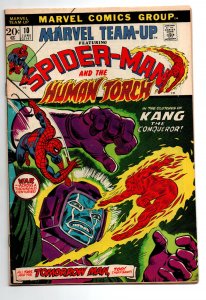 Marvel Team-Up #10 - Spider-man - Human Torch - Kang - 1973 - FN