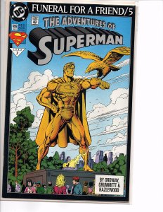 Dc Comics Adventures of Superman #498, 499 & 500 Funeral for a Friend