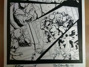 Original Art: Jim Calafiore & Pete Palmiotti - Venom the Hunted #3 pg 12 back-up