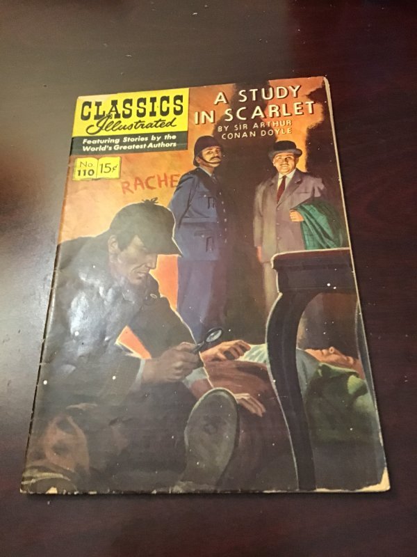 Classics Illustrated #110 1953 Original Print (0) 50% VG Sherlock Holmes/Watson!