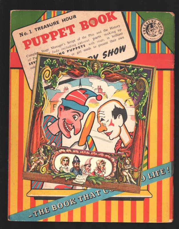 Treasure Hour Puppet Book #1 1940's-1rst issue-Unused-complete cut out parts ...