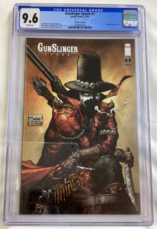 Gunslinger Spawn #1 Cover B - CGC 9.6 - Image - 2021 - Todd McFarlane Variant!