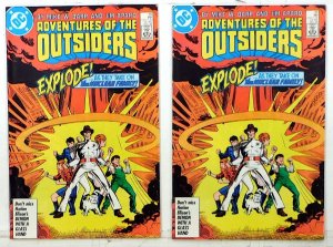 Adventures Outsiders Lot 2 #40 x2 1986 DC Outsiders 1st Print Comic Books