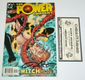 The Power Company #12 VF/NM; signed by Kurt Busiek with COA - DC comics