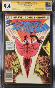 Amazing Spider-Man Annual (1982)#16(CGC 9.4 SS) Signed & Sketch Romita jr. * CPV