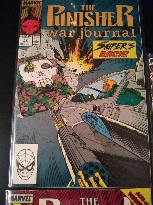 1988 Punisher War Journal 10 11 12 VF- Jim Lee art