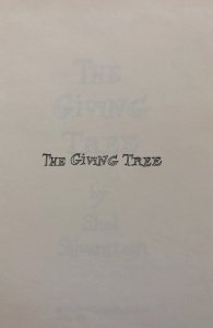 The giving tree(Silverstein )35th anniversary slipcover  edition