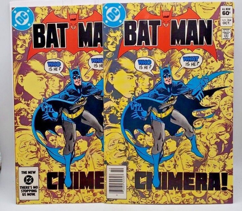 BATMAN #364 (1983) First App. CHIMERA, (Two for One) Newstand and Direct Edition