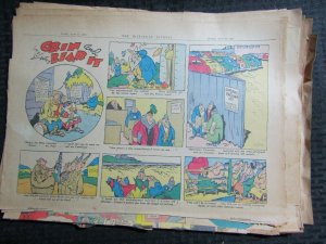 1940's GRIN AND BEAR IT 16x11 Newspaper Comic Strip LOT F of 12 VG-/VG+