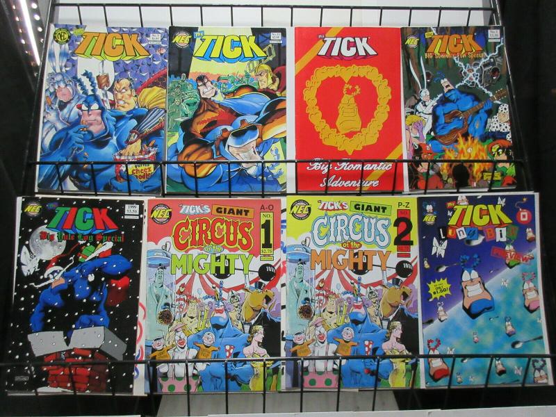 Tick (New England Comics 1989-98) Lot of 8Diff Spoon! Superhero Funnies w Arthur