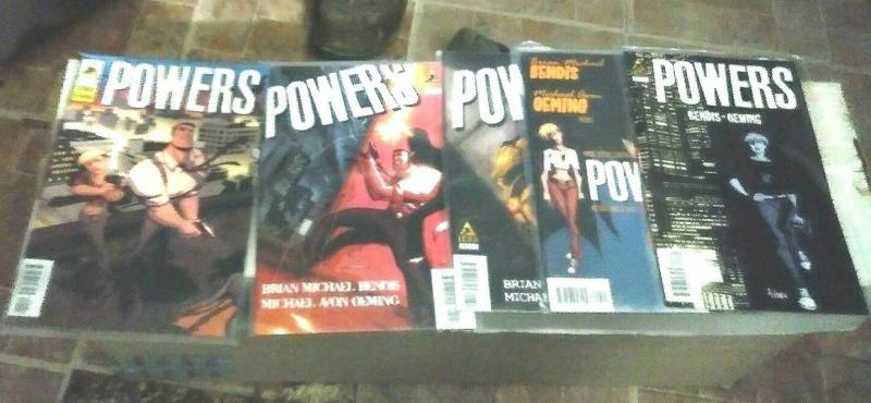 POWERS # 1  5 6 9 23 ICON 2004 + #1 IMAGE 2000  brian bendis 