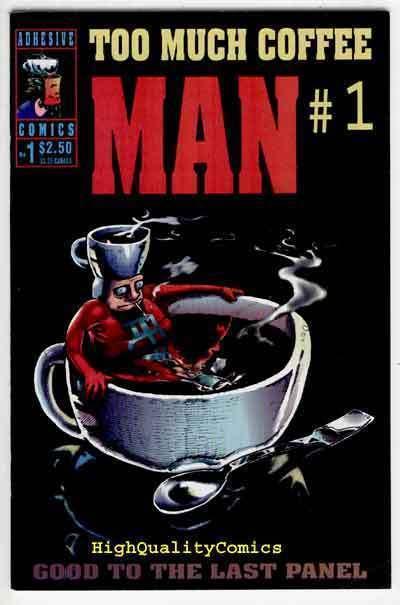 TOO MUCH COFFEE MAN #1, NM, Shannon Wheeler, Java, Joe, 1994, 2nd, expresso