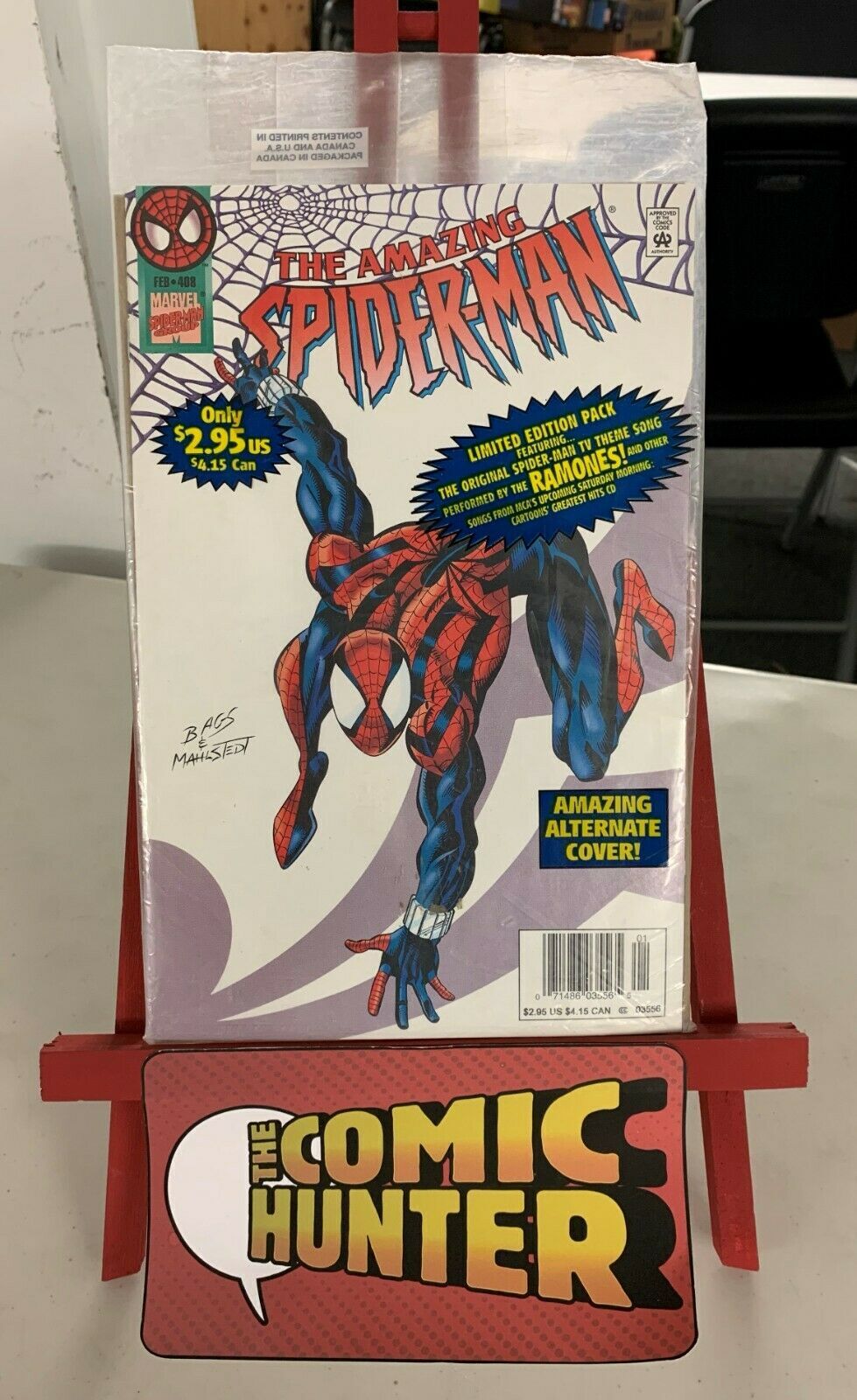 The Amazing Spider-Man #408 Exclusive Variant with Ramones Cassette   SEALED | Comic Books - Modern Age, Marvel, Spider-Man, Superhero / HipComic