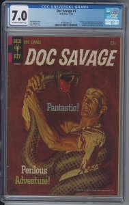 DOC SAVAGE 1 CGC 7.0 FN/VF OWW Gold Key One-Shot 1st Silver Age App 1966