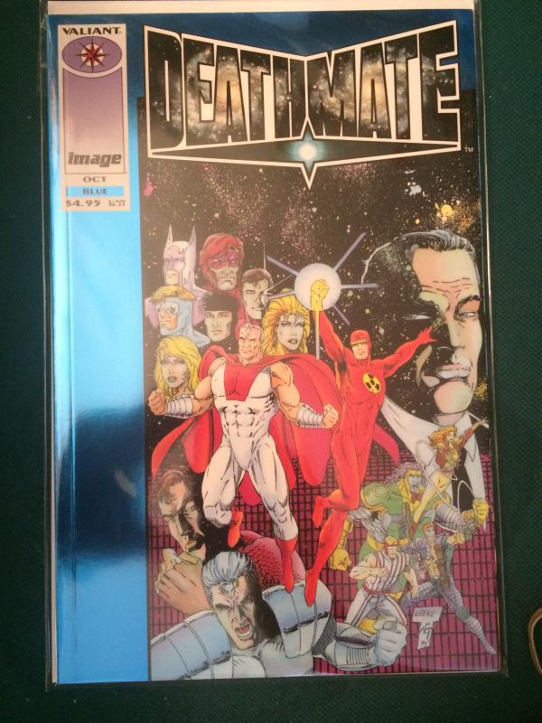 Deathmate Blue reflective cover Image comics crossover