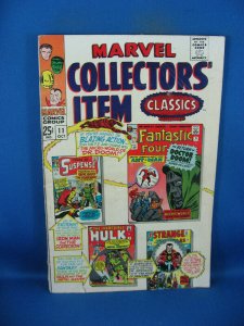 MARVEL COLLECTORS ITEM CLASSICS 11 VG 1967 FANTASTIC FOUR 16  HULK 6